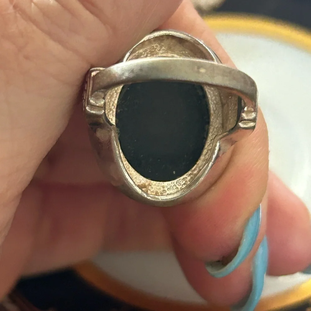 Vintage Black Onyx 925 Ring
